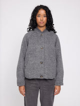 Vegan Wool Bomber anthracite mel.