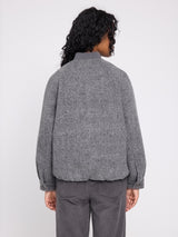 Vegan Wool Bomber anthracite mel.