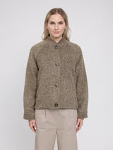 Vegan Wool Bomber mokka mel.