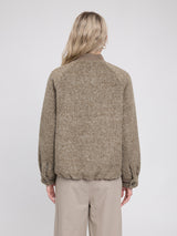 Vegan Wool Bomber mokka mel.