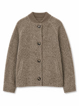 Vegan Wool Bomber mokka mel.