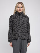 Printed Teddy-Fleece Jacket grey/printed