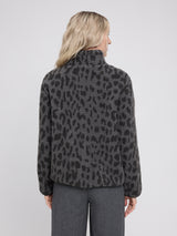 Printed Teddy-Fleece Jacket grey/printed