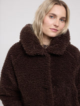 Faux-Fur Coat black coffee