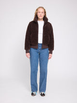 Faux-Fur Blouson black coffee