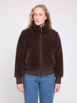 Faux-Fur Blouson black coffee