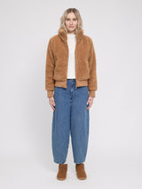 Faux-Fur Blouson fawn