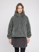 Faux-Fur Hooded Jacket light bottle