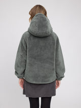 Faux-Fur Hooded Jacket light bottle