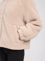 Faux-Fur Hooded Jacket natural
