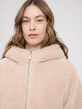 Faux-Fur Hooded Jacket natural