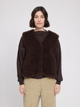 Faux-Fur Vest black coffee