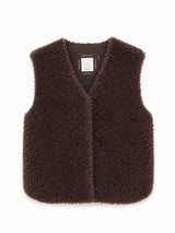 Faux-Fur Vest black coffee