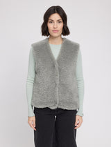 Faux-Fur Vest eucalyptus