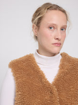 Faux-Fur Vest fawn