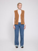 Faux-Fur Vest fawn
