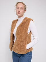 Faux-Fur Vest fawn