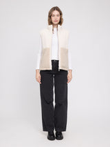 Fabric Blocking Vest moon/natural