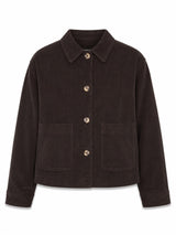 Corduroy Shacket dark chocolate