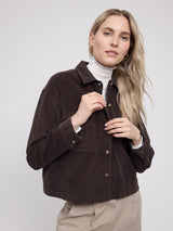 Pocket Corduroy Shirt dark chocolate