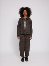 Printed Denim Jacket chocolate brown/printed