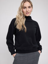 Fleece Turtleneck black