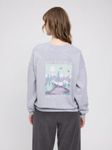 Back Print Sweatshirt grey mel./off the grid