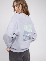 Back Print Sweatshirt grey mel./off the grid