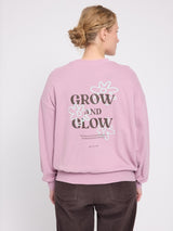 Back Print Sweatshirt lavender grey/grow