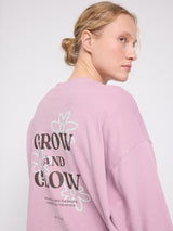 Back Print Sweatshirt lavender grey/grow