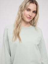 Back Print Sweatshirt light aqua/floral
