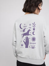 Back Print Sweatshirt pearl blue/mystical