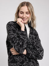 Printed Fleece Zip Jacket black/branches