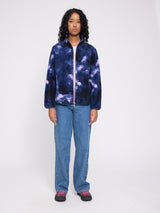 Printed Fleece Zip Jacket purple indigo/clouds
