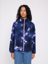 Printed Fleece Zip Jacket purple indigo/clouds