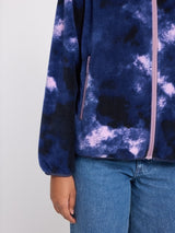 Printed Fleece Zip Jacket purple indigo/clouds