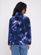 Printed Fleece Zip Jacket purple indigo/clouds