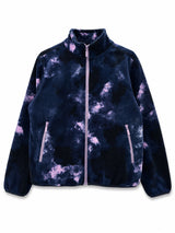 Printed Fleece Zip Jacket purple indigo/clouds