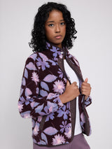 Printed Fleece Jacket brown/winter floral