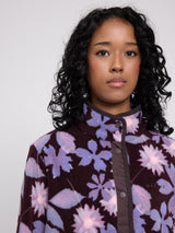 Printed Fleece Jacket brown/winter floral