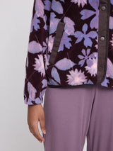 Printed Fleece Jacket brown/winter floral