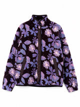 Printed Fleece Jacket brown/winter floral