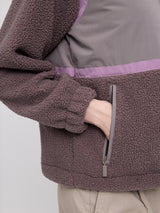 Material-Mix Zip Jacket warm mud/sparrow