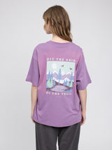Back Print T-Shirt grape pink/off the grid