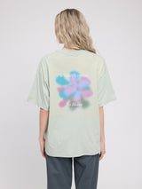 Back Print T-Shirt light aqua/courage