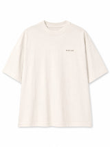 Back Print Theme T-Shirt offwhite/coffee