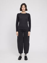 Fabric Mix Longsleeve black