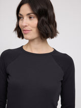 Fabric Mix Longsleeve black