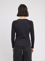 Fabric Mix Longsleeve black