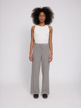 Striped Rib Jersey Pants black coffee/offwhite